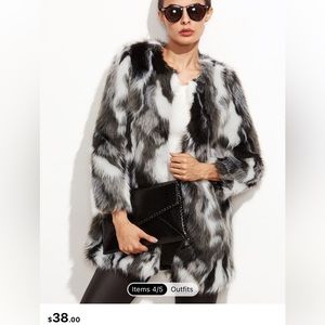 Shein Fuzzy Coat